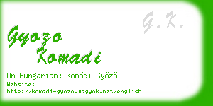 gyozo komadi business card