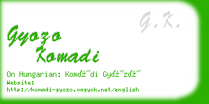 gyozo komadi business card